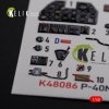 KELIK K48086 P-40N interior 3D decals for Academy kit 1/48